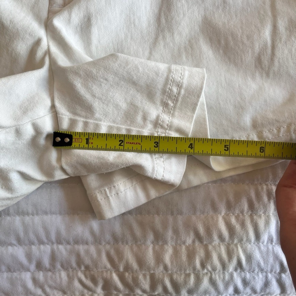 BCG Women White Twill Chino Shorts Size 12 Cotton Blend Casual Summer 098223 - Picture 6 of 6
